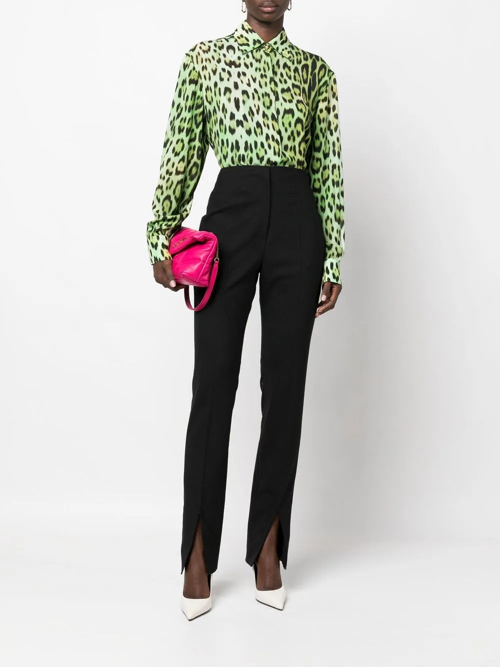 Leopard-Print Long-Sleeve Shirt