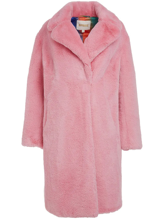 Faux-Fur Single-Breasted Coat