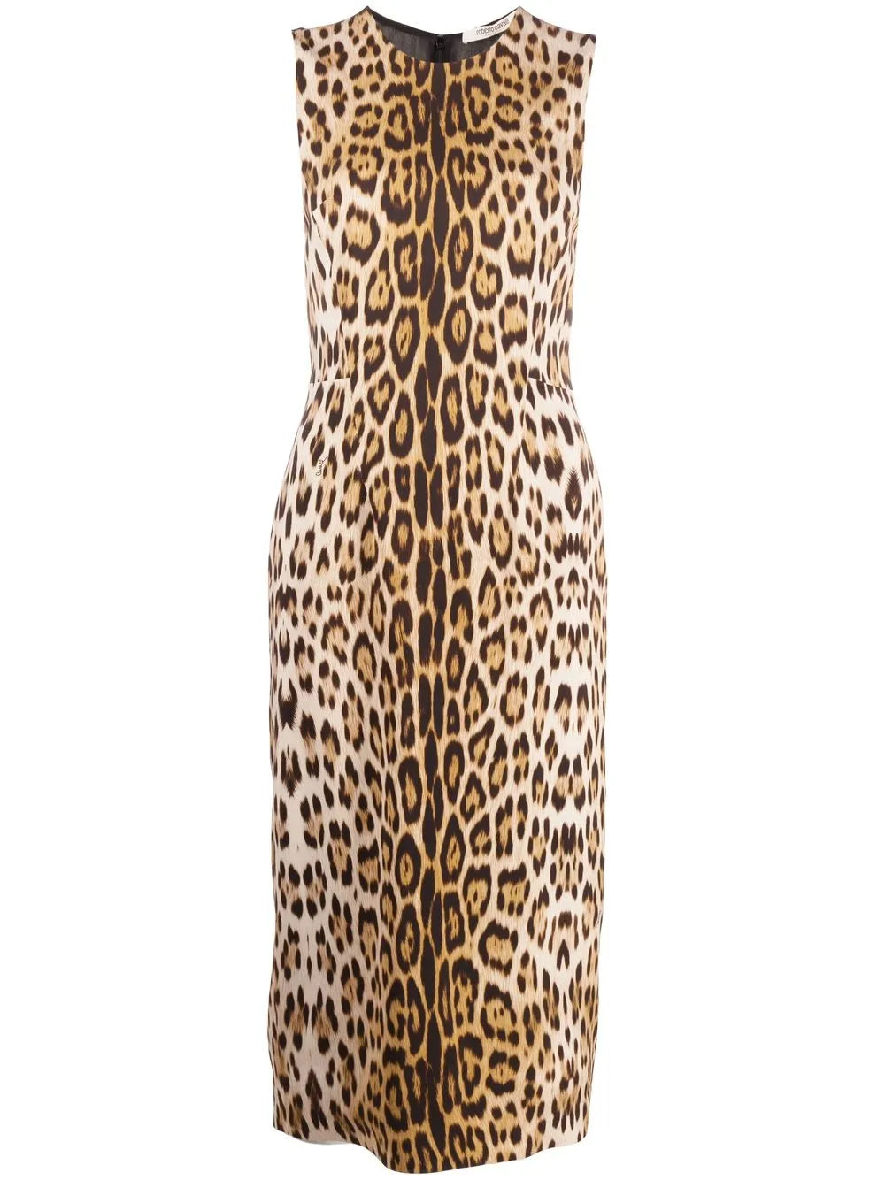 Leopard-Print Midi Dress