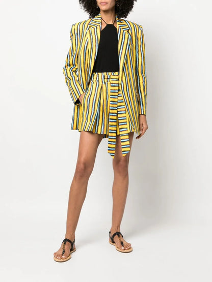Stripe-Print Blazer