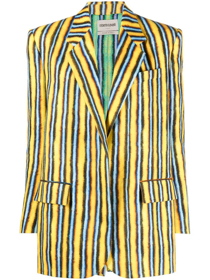 Stripe-Print Blazer