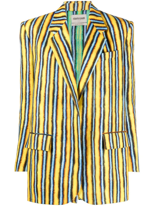 Stripe-Print Blazer