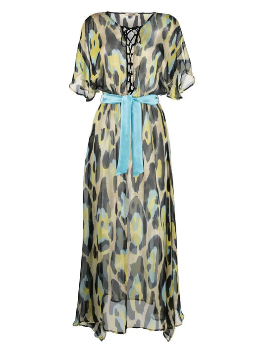 Leopard Print Beach Dress