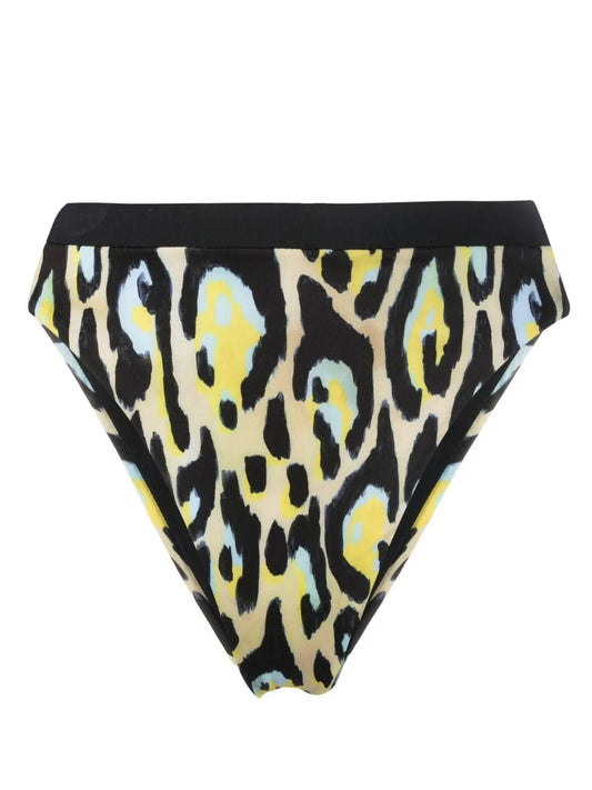 Jaguar-Print Bikini Bottoms