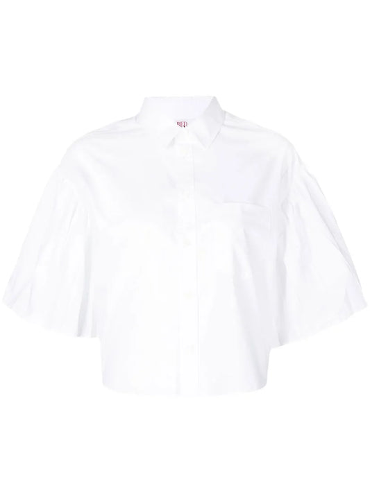 Pleated-Sleeve Detail Shirt