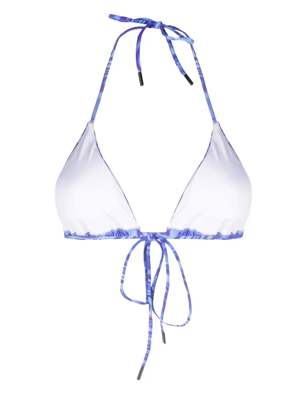 Abstract-Print String Bikini Top