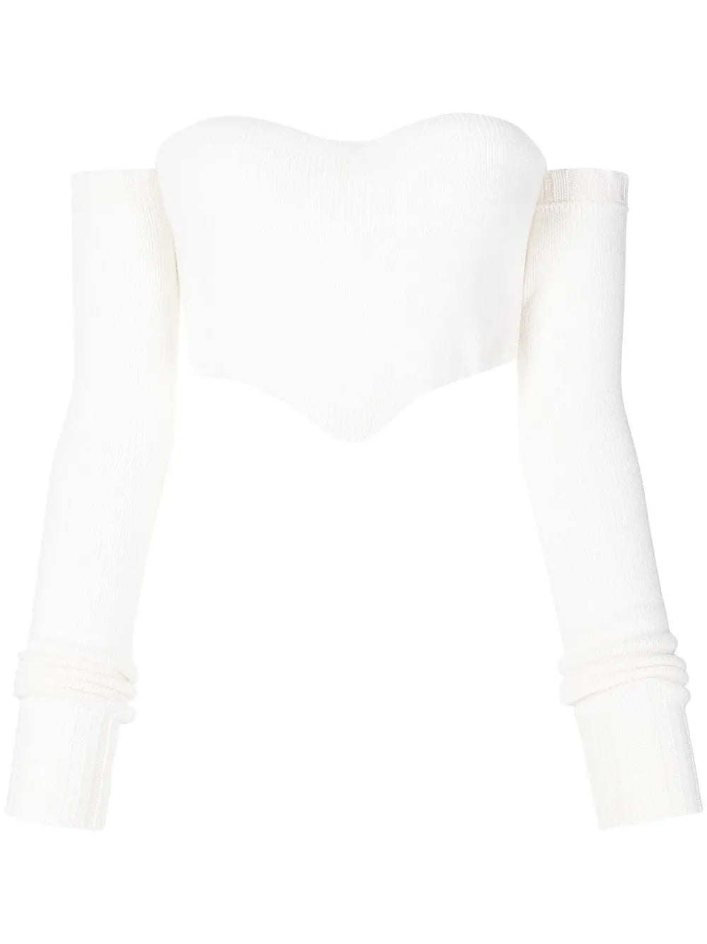 Off-Shoulder Cashmere Corset Top