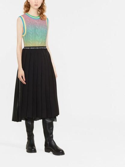 Pleated Asymmetric Skirt
