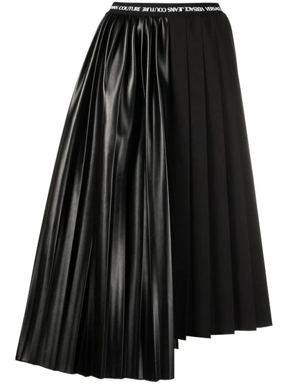 Pleated Asymmetric Skirt