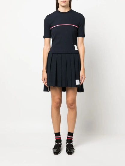 Rwb-Stripe Ribbed Cotton T-Shirt