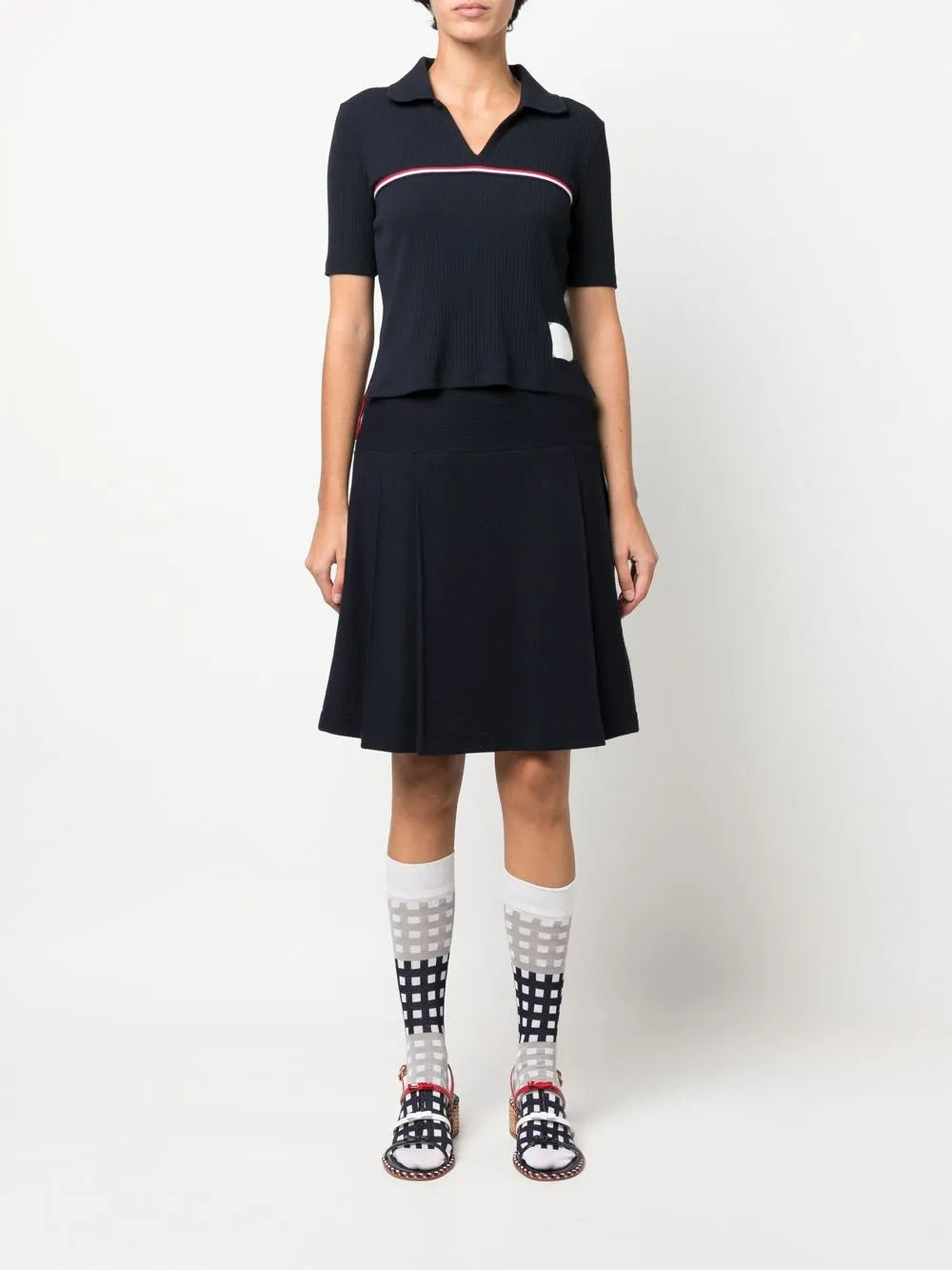 Rwb-Stripe Short-Sleeved Pólo Shirt