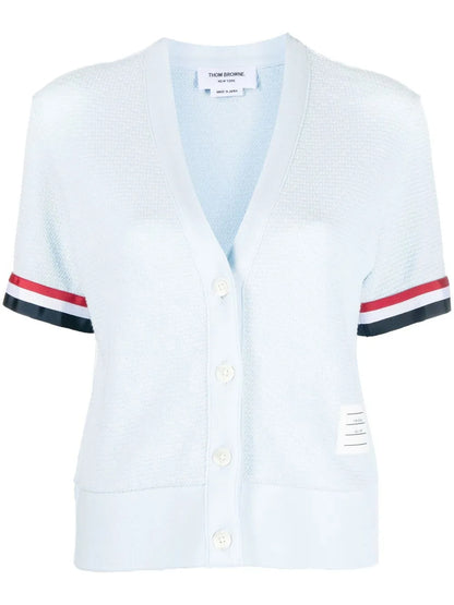 Rwb-Stripe Short-Sleeved Cardigan