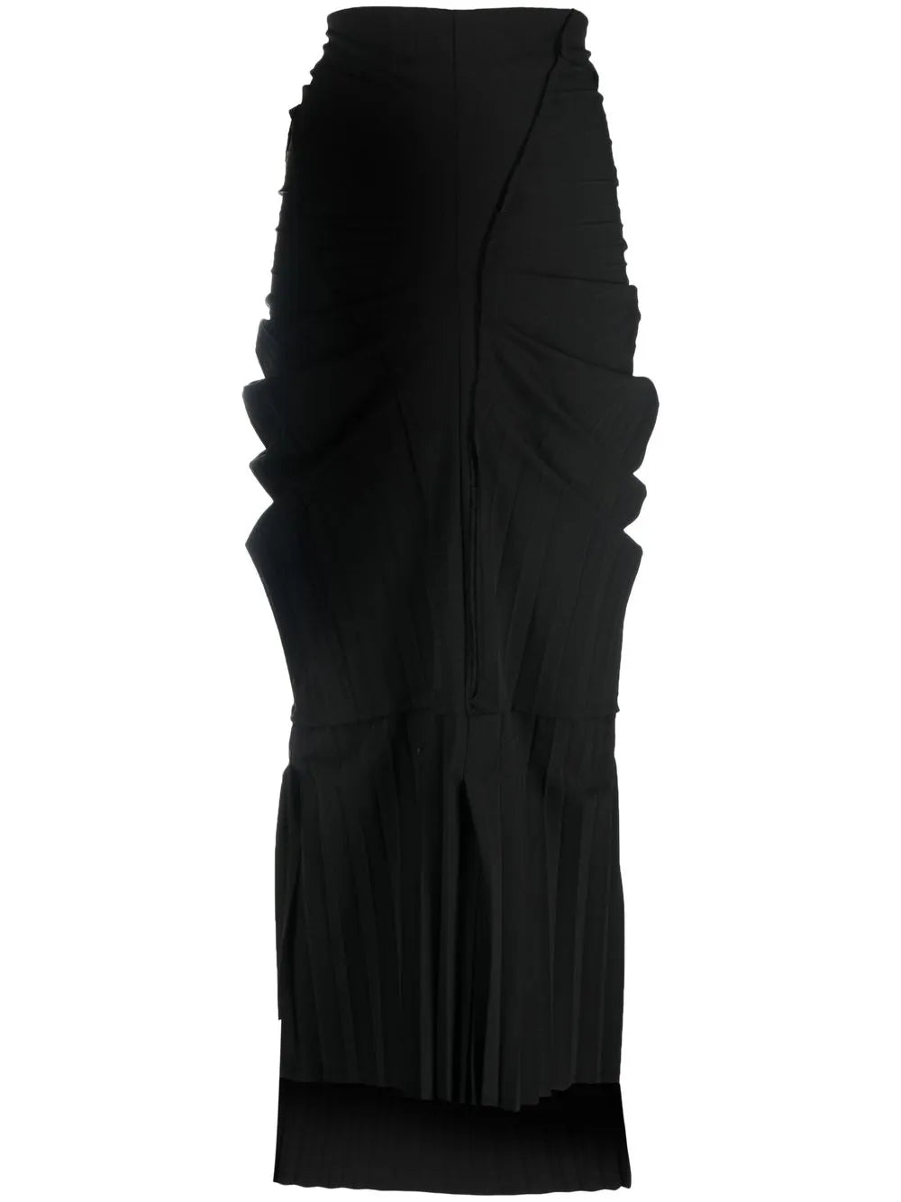 Pleat-Detail High-Waisted Skirt