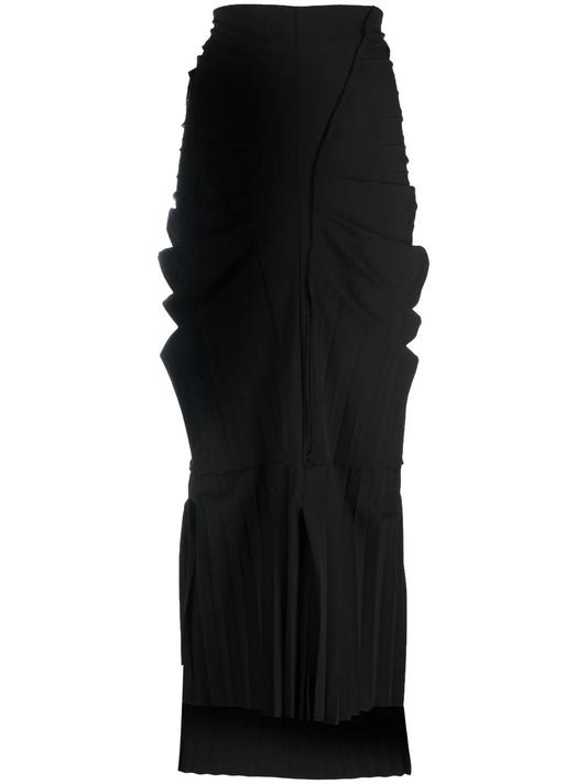 Pleat-Detail High-Waisted Skirt