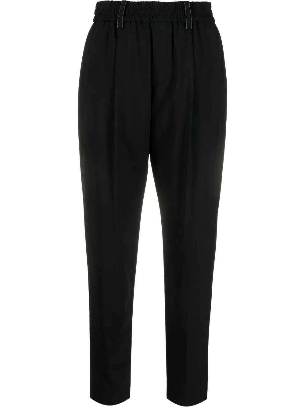 High-Waisted Tapered Trousers