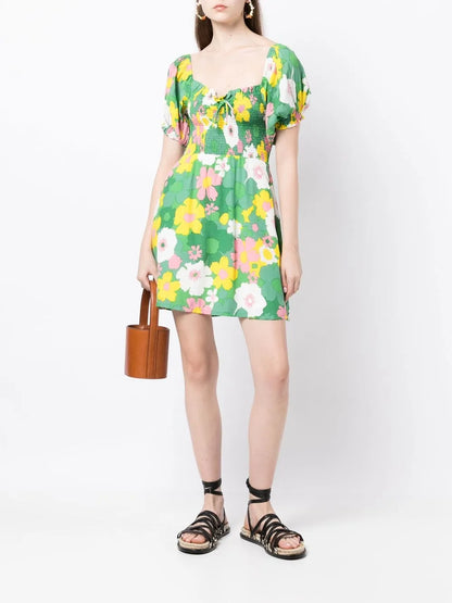 Domenica Floral-Print Mini Dress