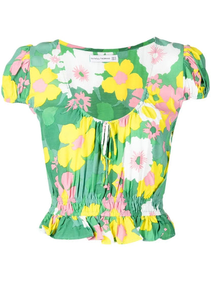 Las Oslas Floral-Print Blouse