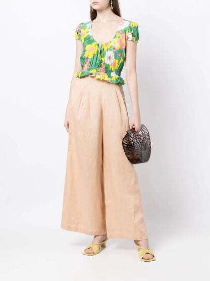 Las Oslas Floral-Print Blouse