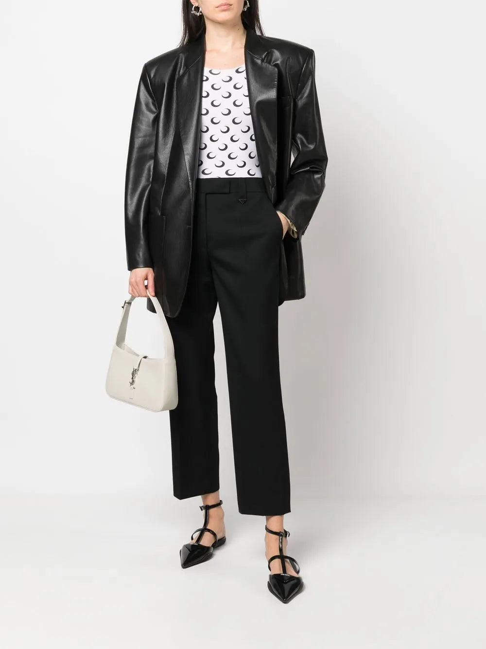 Straight-Leg Cut Trousers