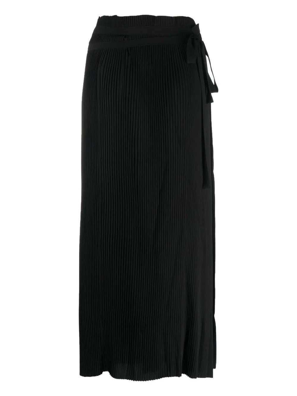 High-Waisted Pleated Midi Skirt