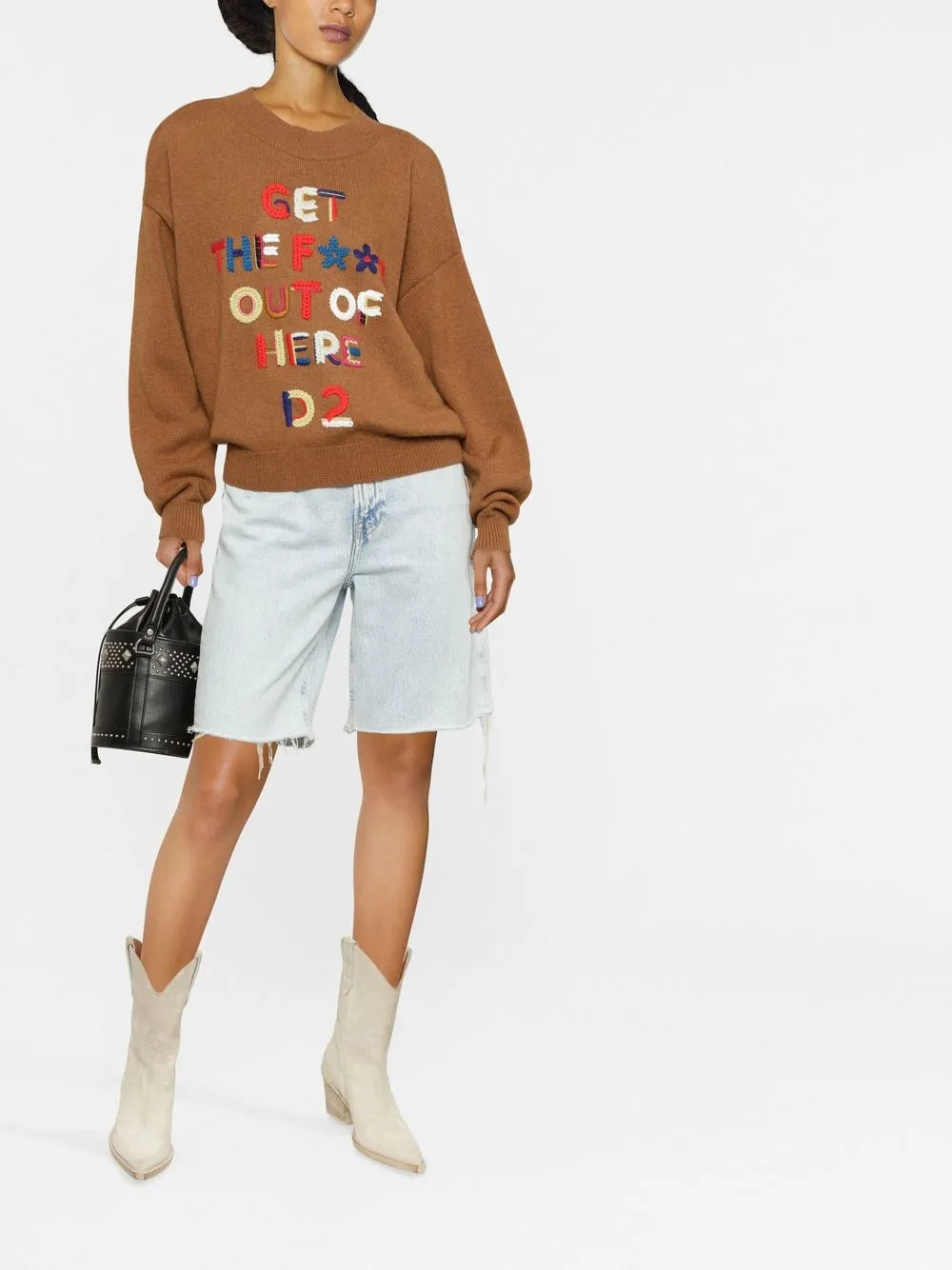 Crochet-Embellished Jumper
