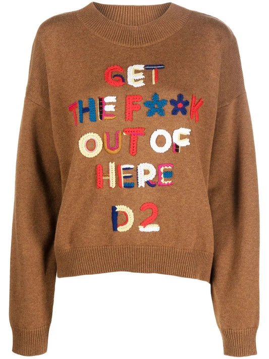 Crochet-Embellished Jumper