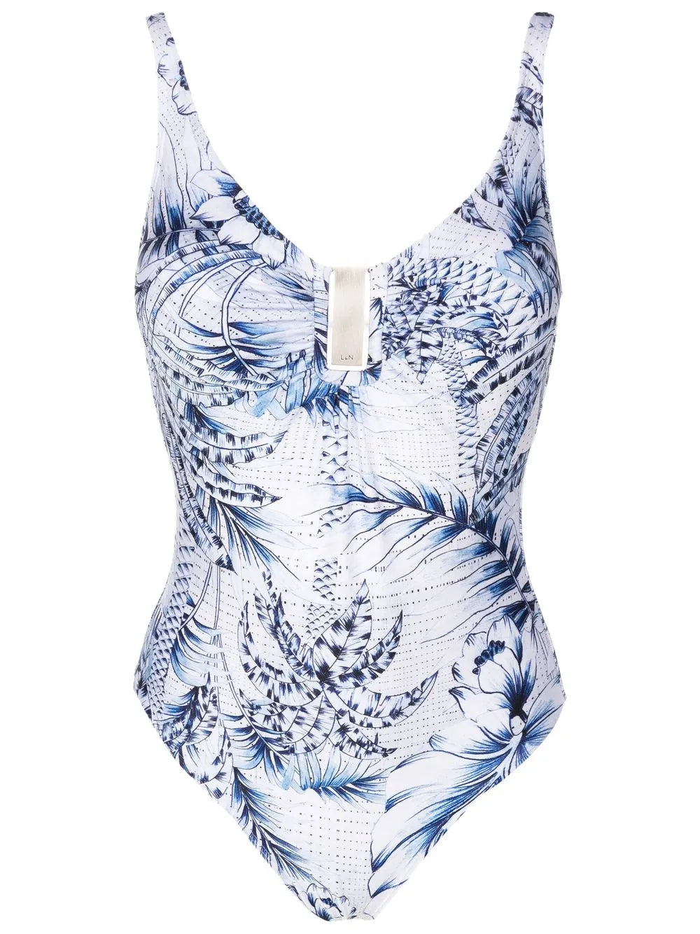 Palm-Tree Print Swimsuit