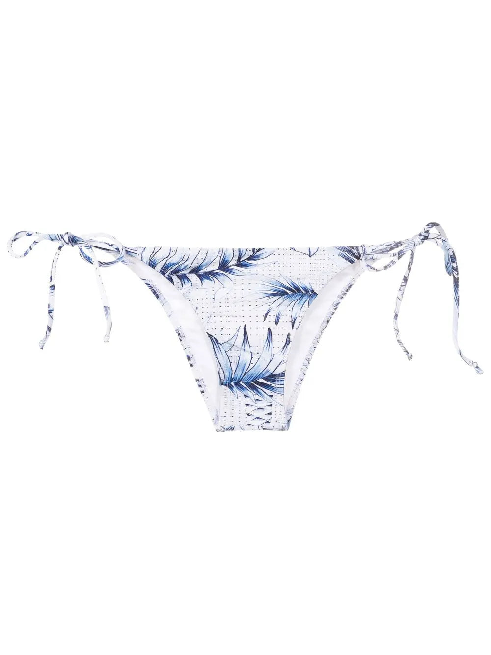 Palm-Tree Print Side-Tie Bikini Bottoms