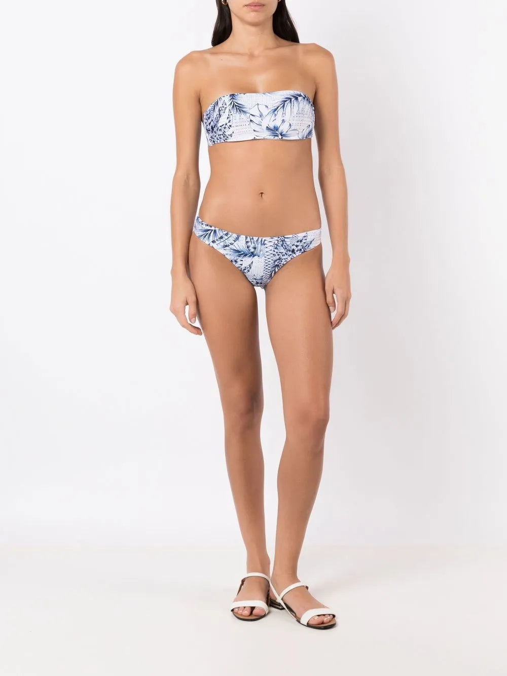 Palm-Tree Print Bikini Bottoms