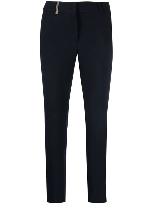 Slim-Fit Cropped Trousers
