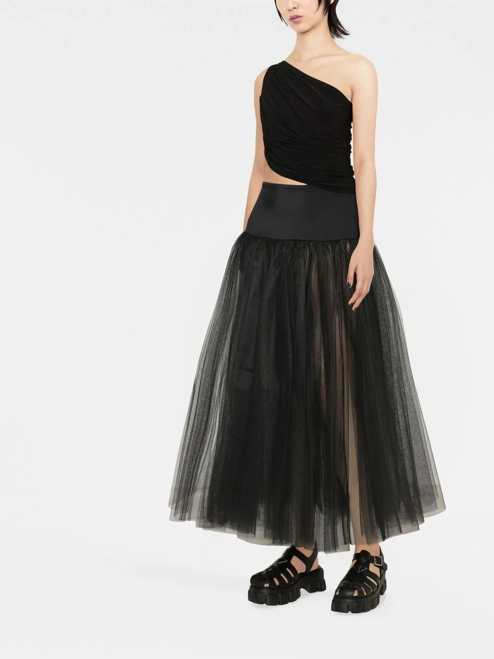Diana Ruched One-Shoulder Top
