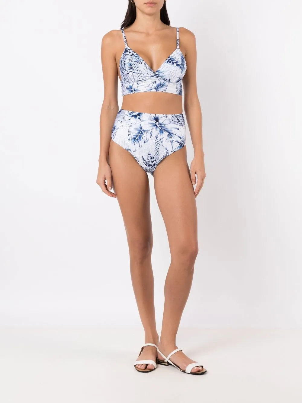 Palm-Tree Print Bikini Bottoms