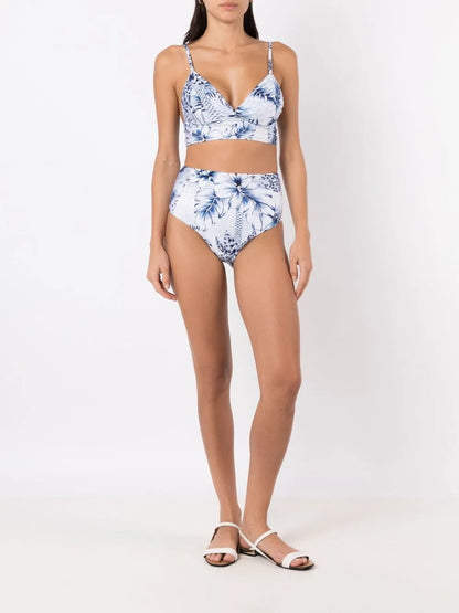 Palm-Tree Print Bikini Bottoms