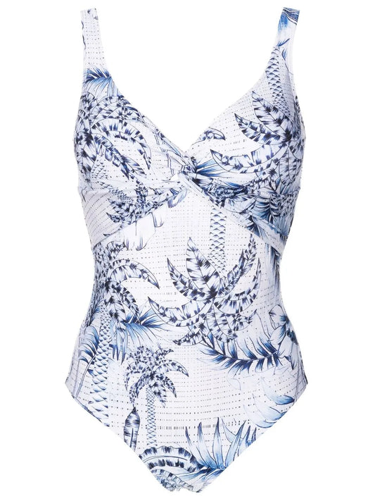 Palm-Tree Print Swimsuit