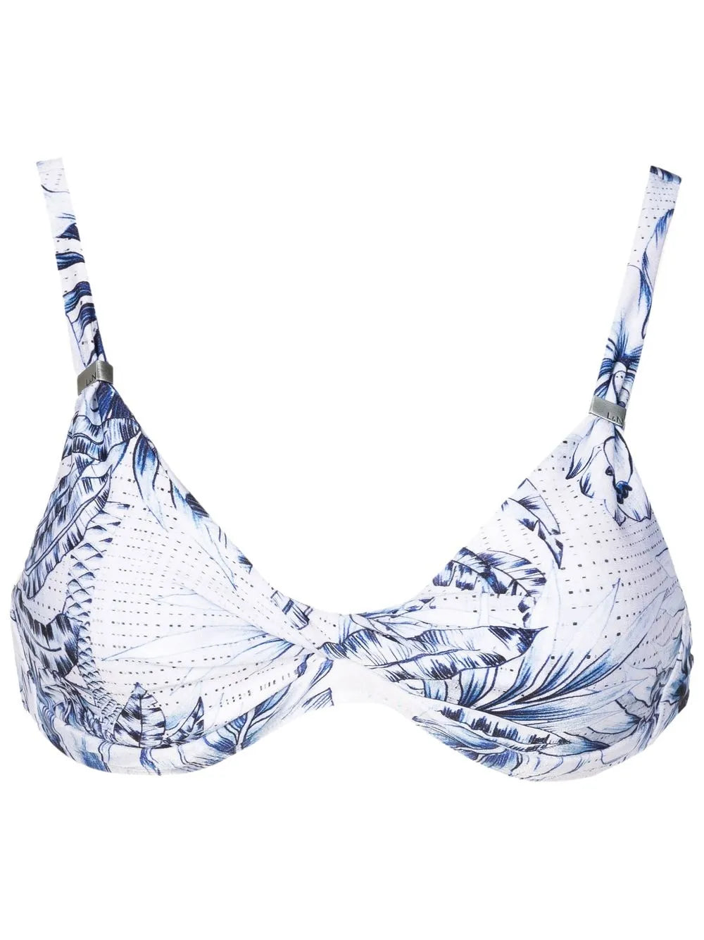 Palm-Tree Print Bikini Top