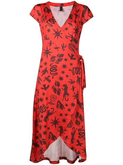 Falcão Estampado T-Shirt Dress
