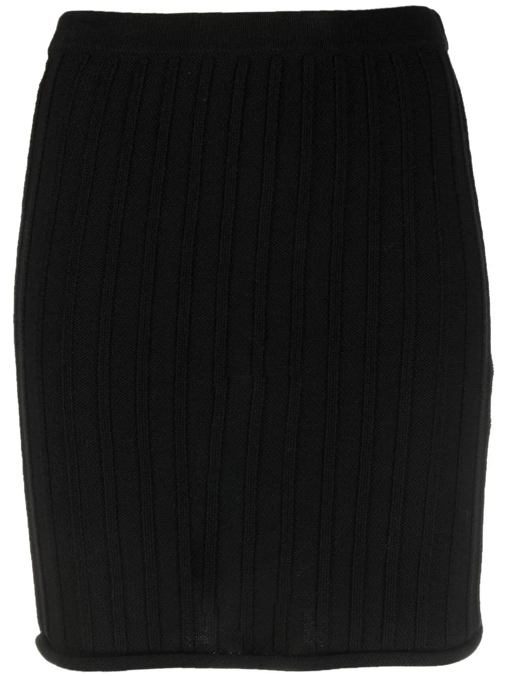 Ribbed-Knit Mini Skirt
