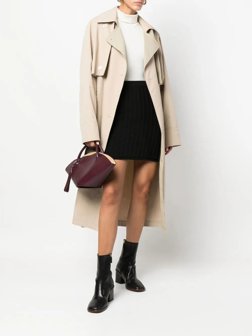 Ribbed-Knit Mini Skirt