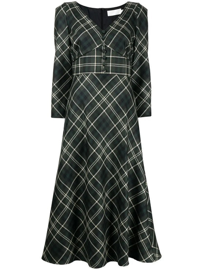 Oberon Checked Midi Dress