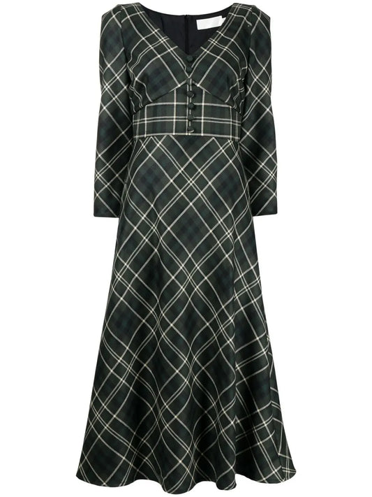 Oberon Checked Midi Dress