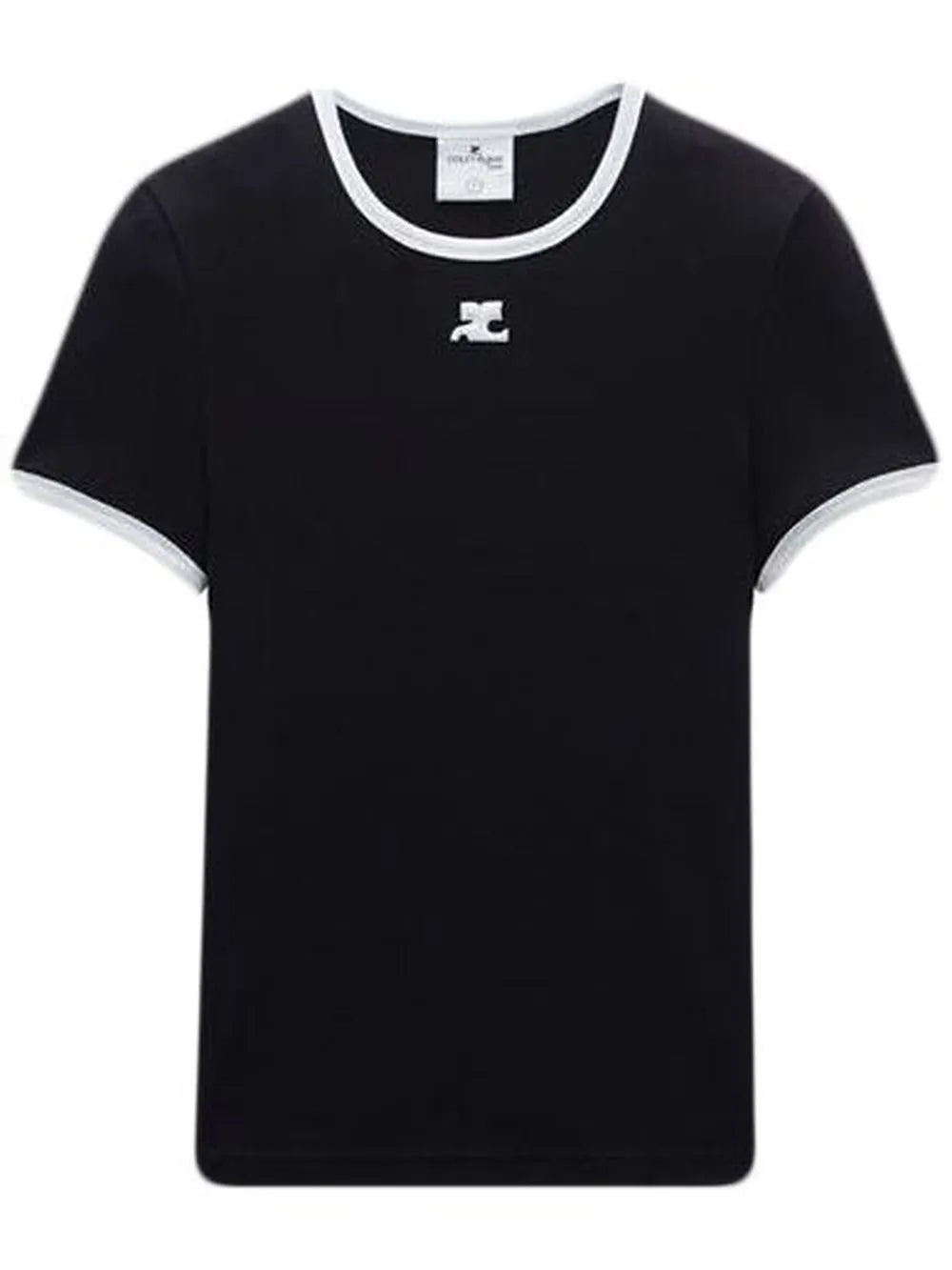 Bumpy Contrast Cotton T-Shirt