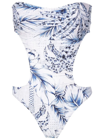 Palm-Tree Print Swimsuit