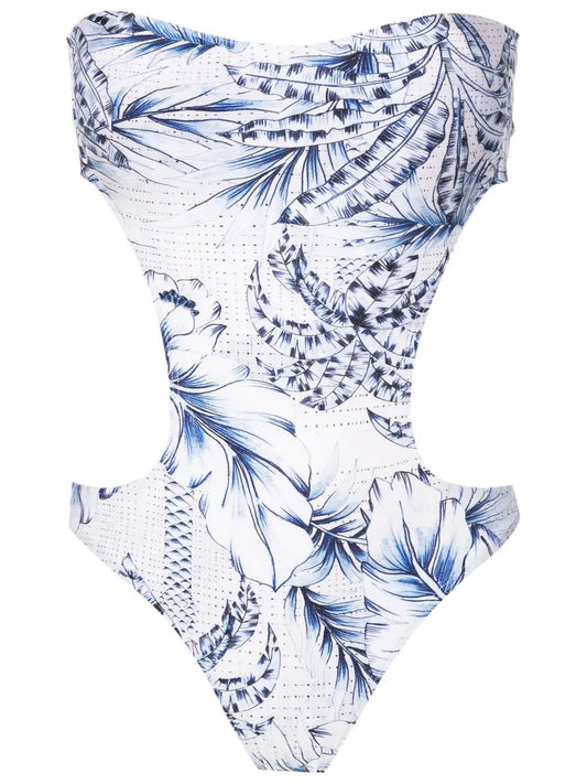 Palm-Tree Print Swimsuit