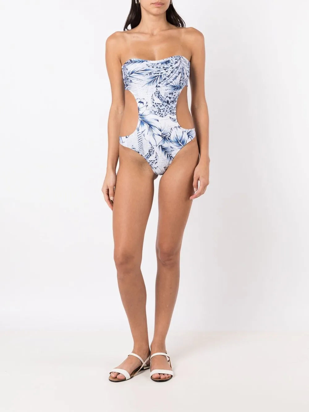 Palm-Tree Print Swimsuit