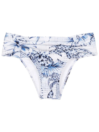 Palm-Tree Print Bikini Bottoms