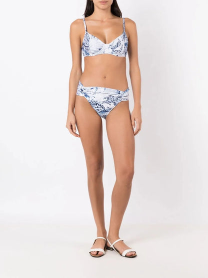 Palm-Tree Print Bikini Bottoms