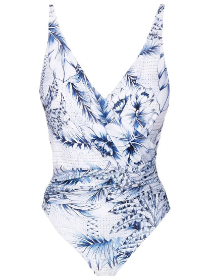 Palm-Tree Print Swimsuit