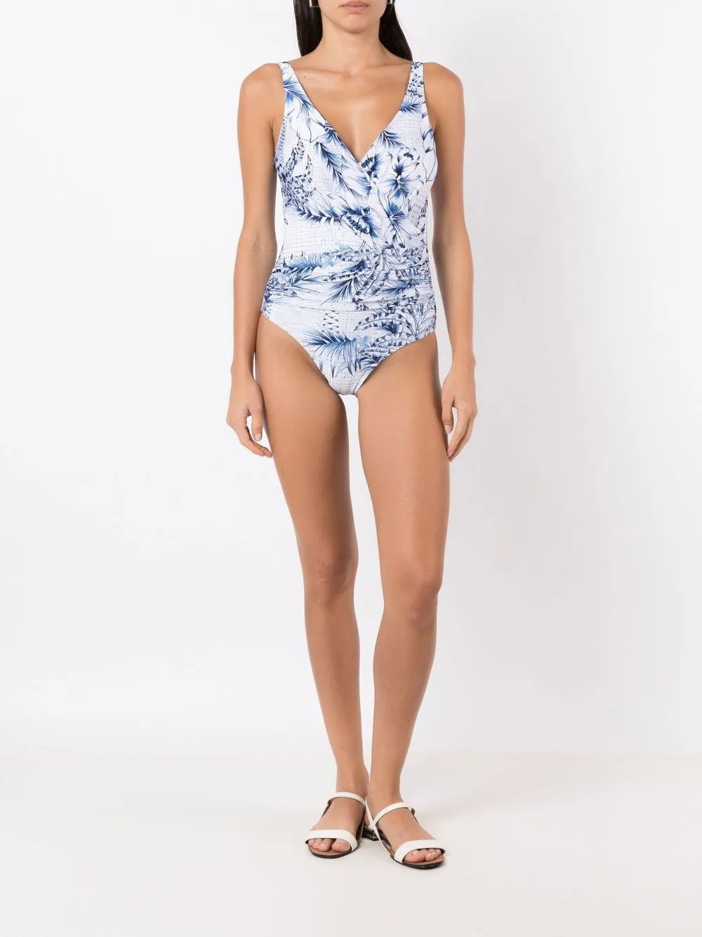 Palm-Tree Print Swimsuit
