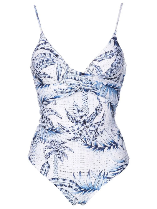 Palm-Tree Print Swimsuit
