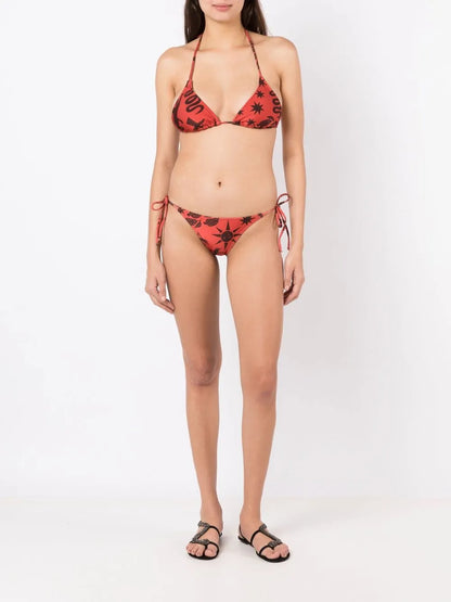 Hanna Halterneck Printed Bikini Top